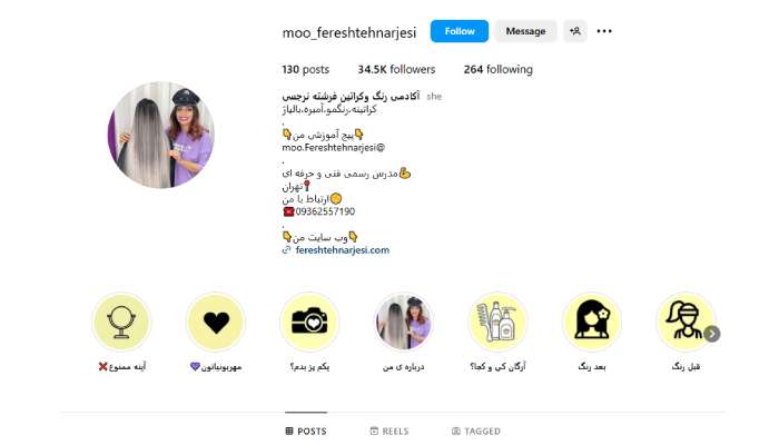 بهترین رنگ کار مو در تهران 11 بهترین رنگ کار مو تهران فرشته نرجسی