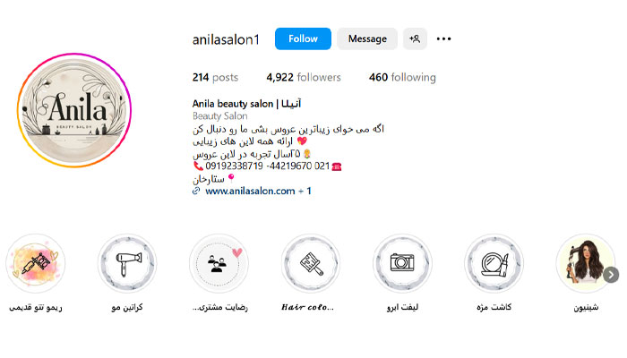 بهترین مرکز شینیون مو در تهران 9 اینستاگرام سالن آنیلا تهران